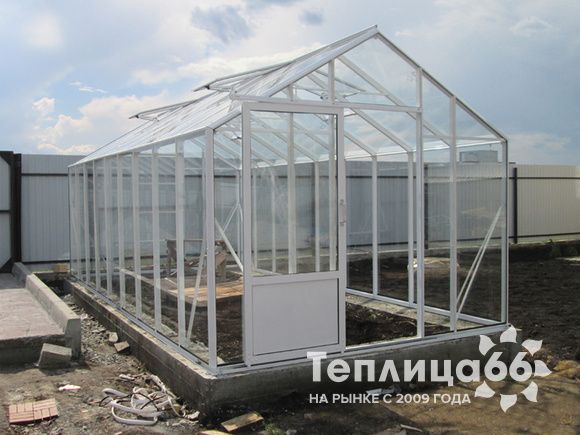 Теплица botanik standard под стекло или поликарбонат, ширина 2,8 метра