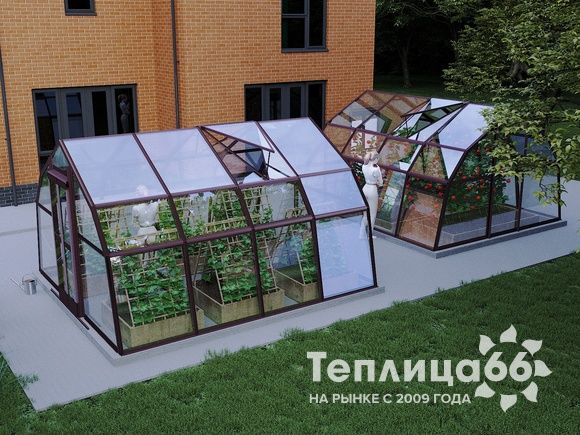 Теплица Рада Дунай под стекло, 3,5х4 метра